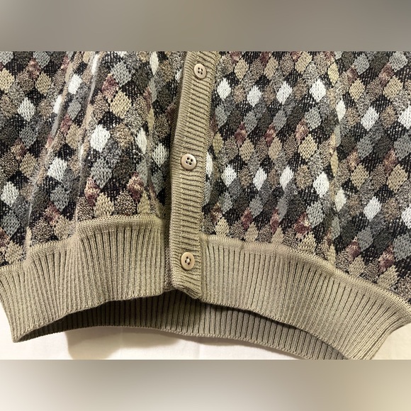 St Croix Knits Wool Blend Cardigan Sweater Vest Size Medium - Picture 7 of 8